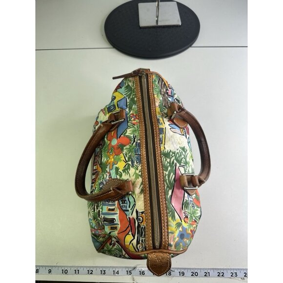 Dooney & Bourke White Green Printed Shoulder Bag - Picture 6 of 9